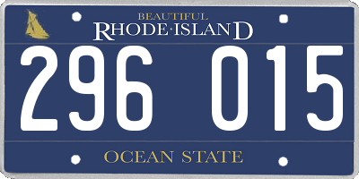 RI license plate 296015