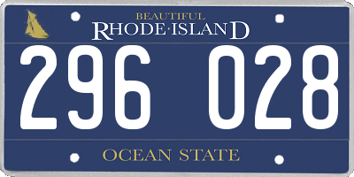 RI license plate 296028