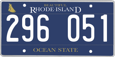 RI license plate 296051