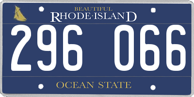 RI license plate 296066
