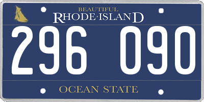 RI license plate 296090