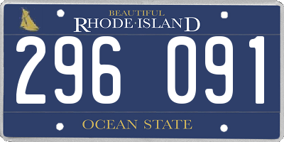 RI license plate 296091
