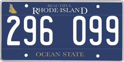 RI license plate 296099