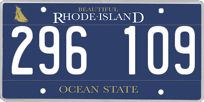 RI license plate 296109