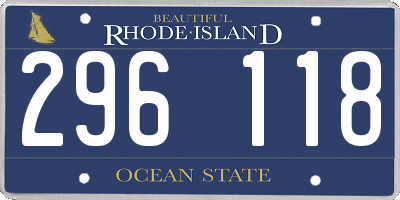 RI license plate 296118