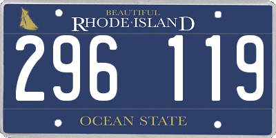 RI license plate 296119