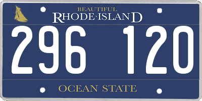 RI license plate 296120