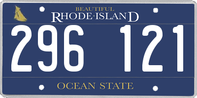 RI license plate 296121