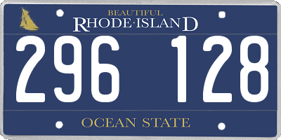 RI license plate 296128