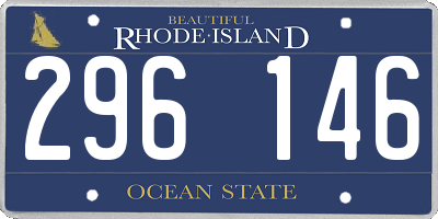 RI license plate 296146
