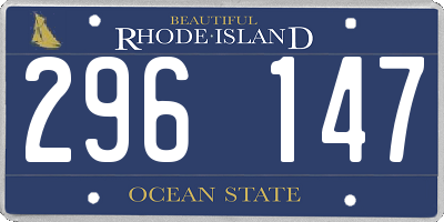 RI license plate 296147