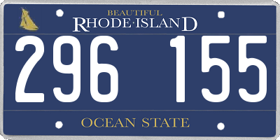 RI license plate 296155