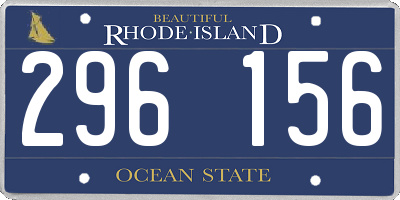 RI license plate 296156