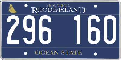 RI license plate 296160