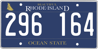 RI license plate 296164
