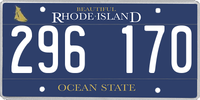 RI license plate 296170