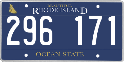 RI license plate 296171