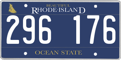 RI license plate 296176