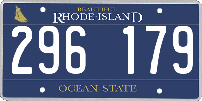 RI license plate 296179