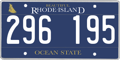 RI license plate 296195