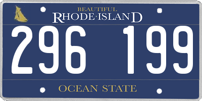 RI license plate 296199