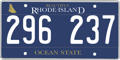 RI license plate 296237
