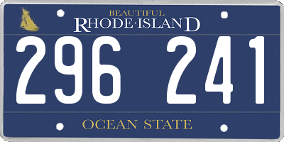 RI license plate 296241