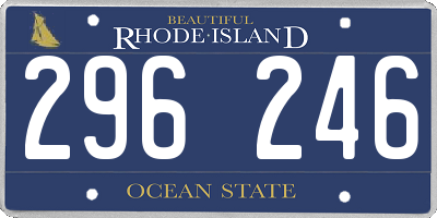 RI license plate 296246