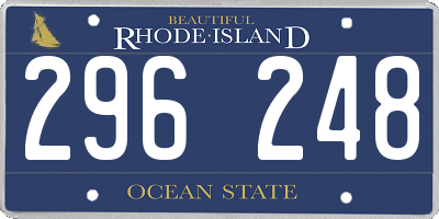 RI license plate 296248