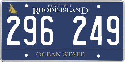 RI license plate 296249