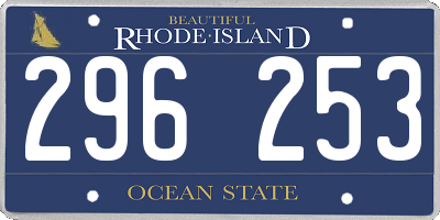 RI license plate 296253