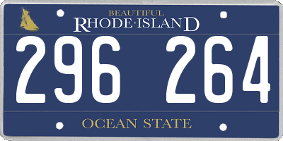 RI license plate 296264