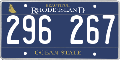 RI license plate 296267