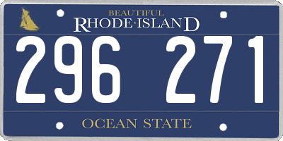 RI license plate 296271