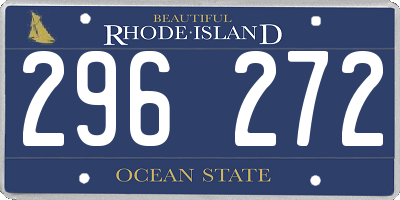 RI license plate 296272