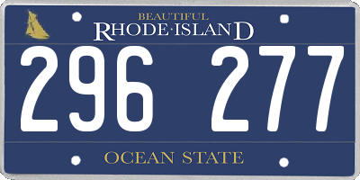 RI license plate 296277