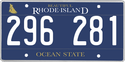 RI license plate 296281