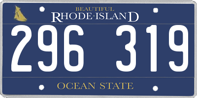 RI license plate 296319