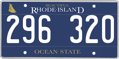 RI license plate 296320