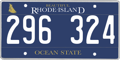 RI license plate 296324