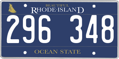 RI license plate 296348