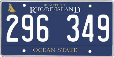 RI license plate 296349