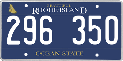 RI license plate 296350