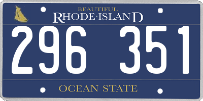 RI license plate 296351