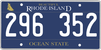 RI license plate 296352