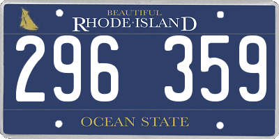 RI license plate 296359
