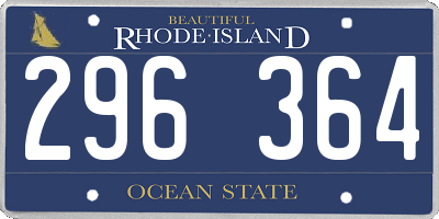 RI license plate 296364