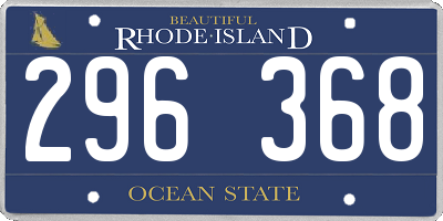 RI license plate 296368