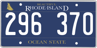 RI license plate 296370