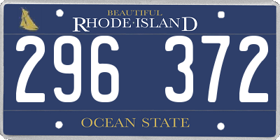 RI license plate 296372